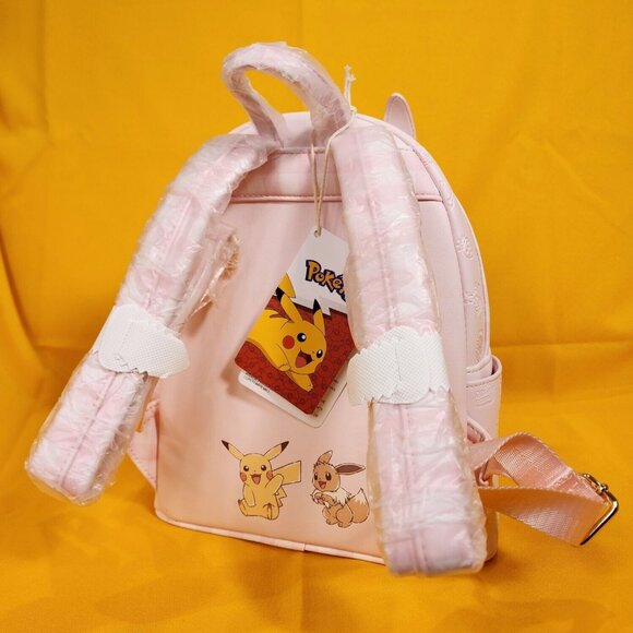 Loungefly Pokémon Cafe Pikachu & Eevee Pink Dessert Mini Backpack NEW